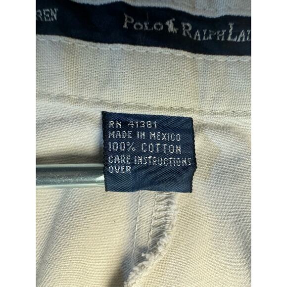 Polo Ralph Lauren Casual 100% Cotton Chino Slacks Pants Trousers Men 40x32 Beige - Picture 8 of 9